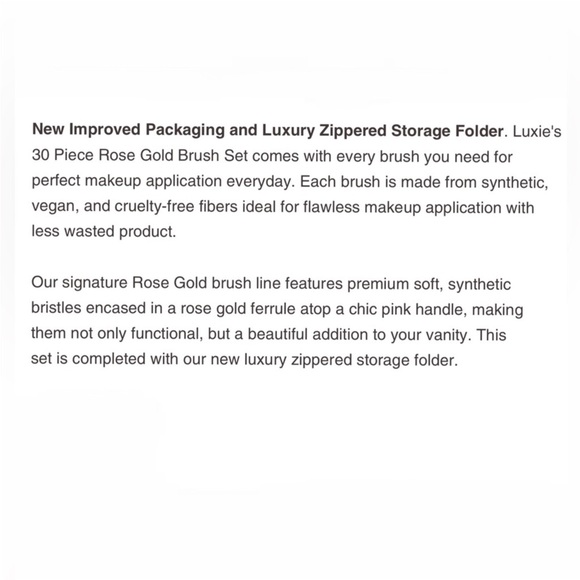 Luxie 30 Piece Rose Gold Brush Set - Picture 4 of 4